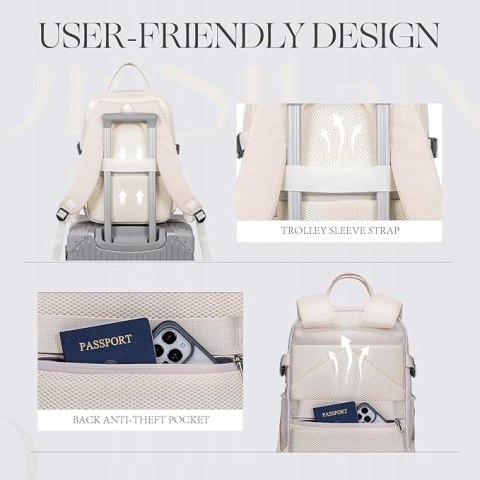 BAGAŻ PODRĘCZNY LOSSGA PLECAK KABINOWY 40x20x25 SAMOLOTOWY RYANAIR BIAŁY