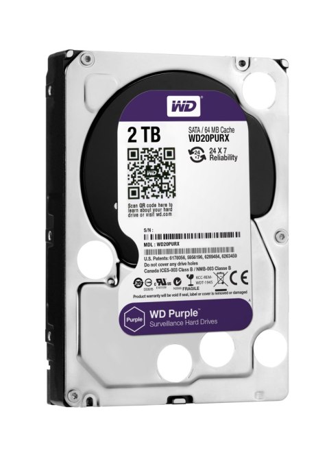 Dysk twardy Western Digital Purple WD20PURX 2TB SATA III 3,5"