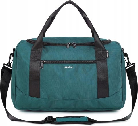 ECOHUB TORBA PODRĘCZNA Z PASKIEM KABINOWA RYANAIR 20 L 40x20x25cm ZIELONA