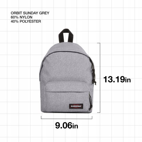 Eastpak ORBIT Mały plecak, 33.5 x 23 x 15 cm, 10 L - Sunday Grey (Szary)