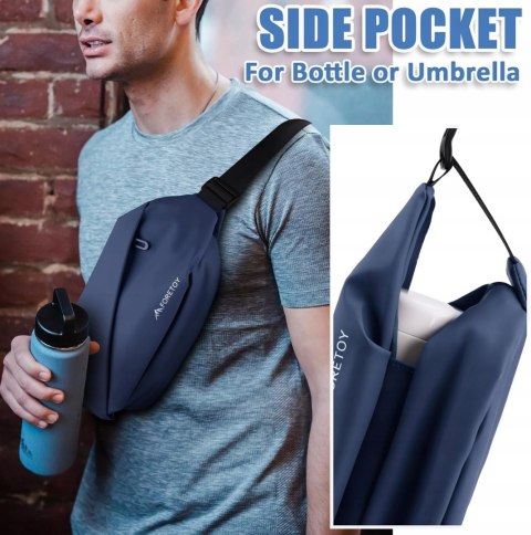 Foretoy nerka saszetka biodrowa/na ramię wodoodporna granatowa