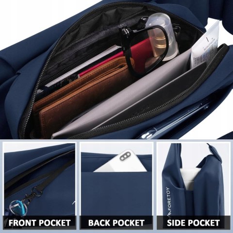 Foretoy nerka saszetka biodrowa/na ramię wodoodporna granatowa