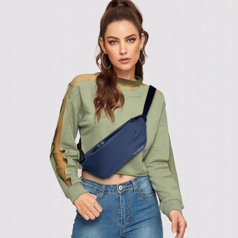 Foretoy nerka saszetka biodrowa/na ramię wodoodporna granatowa