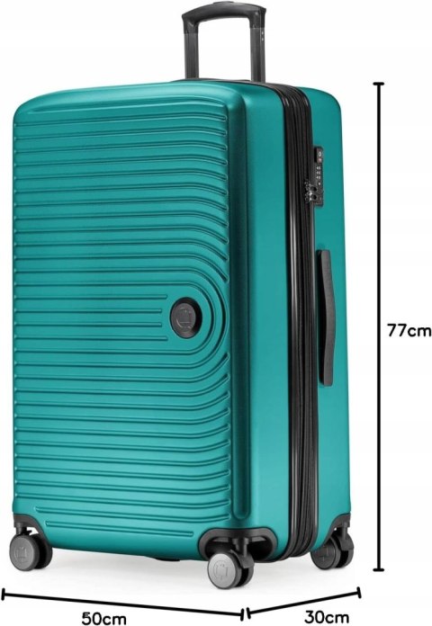 Hauptstadtkoffer Walizka twarda duża ABS 01 130 l turkusowa