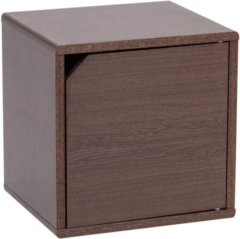 Iris Ohyama drewniana szafka z drzwiczkami QR-34D - Brązowy