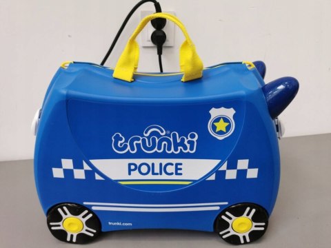 JEŻDŻĄCA WALIZKA DLA DZIECI RADIOWÓZ PERCY TRUNKI 80323 15 x 20 x 10 cm