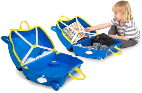 JEŻDŻĄCA WALIZKA DLA DZIECI RADIOWÓZ PERCY TRUNKI 80323 15 x 20 x 10 cm