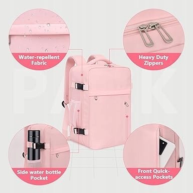 KIRFEIHT PLECAK PODRĘCZNY KABINOWY RYANAIR 20L 40x20x25cm RÓŻOWY