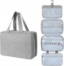 Kosmetyczka AiQInu Kosmetyczka rozkładana podróżna szary