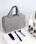 Kosmetyczka AiQInu Kosmetyczka rozkładana podróżna szary