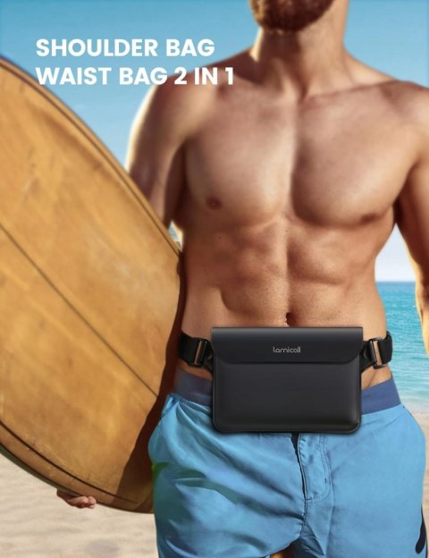 LAMICALL TORBY WODOODPORNEIPX8 Z PASKIEM CZARNE 2 SZT