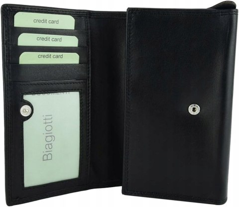 LAURA BIAGIOTTI Portfel Damski Skórzany Pojemny z Pudełkiem