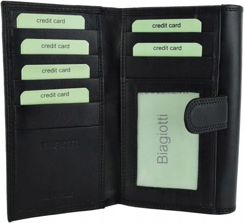 LAURA BIAGIOTTI Portfel Damski Skórzany Pojemny z Pudełkiem