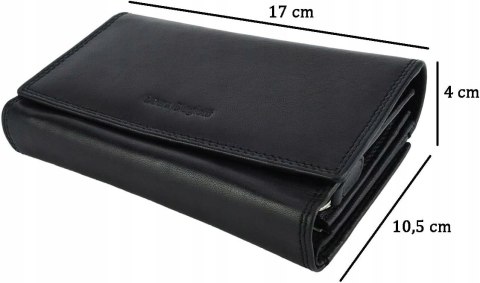 LAURA BIAGIOTTI Portfel Damski Skórzany Pojemny z Pudełkiem