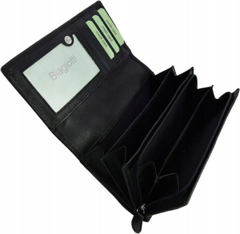 LAURA BIAGIOTTI Portfel Damski Skórzany Pojemny z Pudełkiem