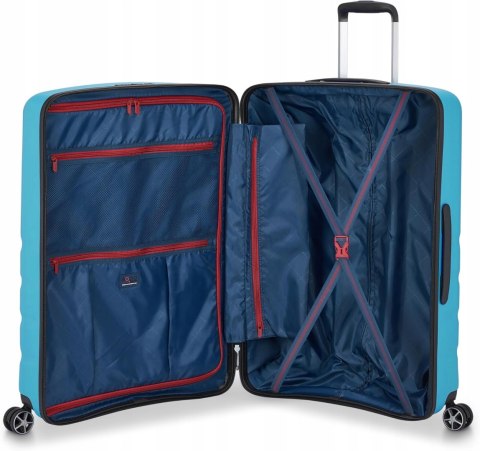 MODO BY RV RONCATO Shine duża walizka 77 x 52 x 31cm niebieski