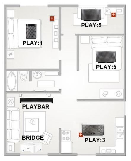 Odtwarzacz sieciowy Sonos Boost Home Audio System biały
