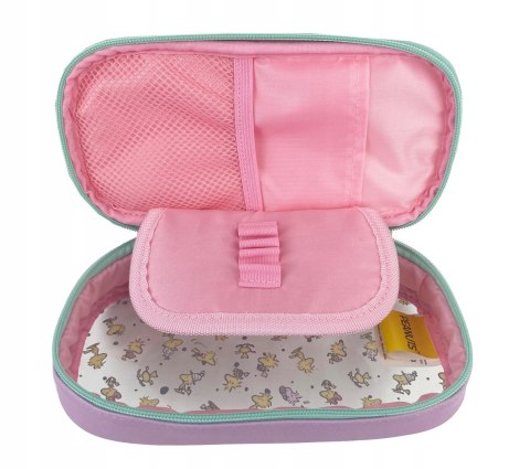 Piórnik saszetka na przybory Snoopy różowy