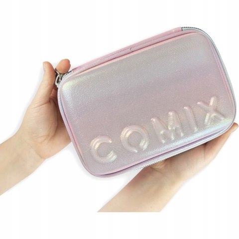 Piórnik szkolny z zawartością COMIX RAINBOW PINK 2024