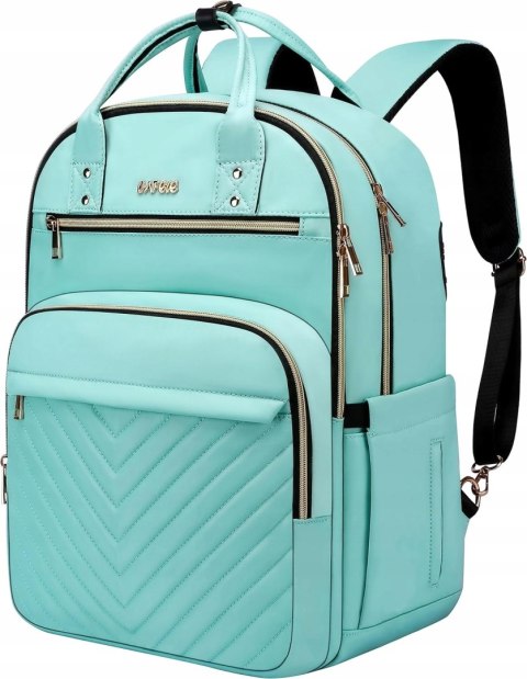 Plecak na laptopa Cafele 17,3" pikowana jasnozielony