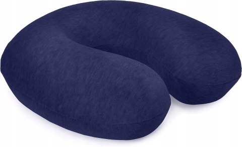Poduszka podróżna na szyję welurowe wykończenie Amazon Basics grantowa