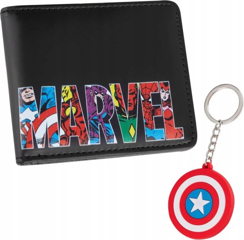 Portfel na karty płatnicze Marvel Kapitan Ameryka zestaw upominkowy