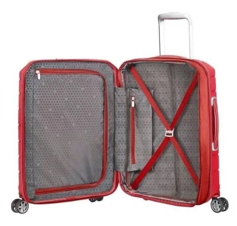 Samsonite Flux Spinner M Rozszerzalna walizka 68 cm 75/85L czerwona