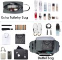 Torba podróżna sportowa + kosmetyczka SportsNew szara kieszeń na obuwie