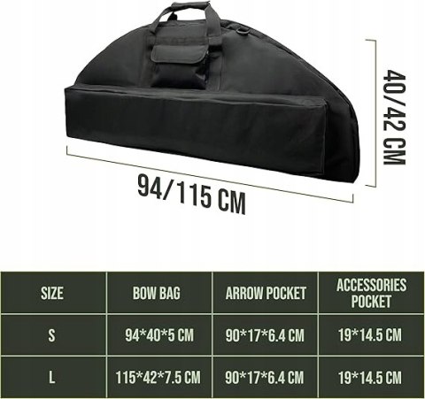 Torba pokrowiec plecak na łuk bloczkowy i strzały walizka nosidło do łuku