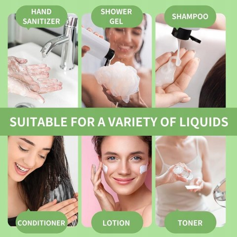 ZESTAW BUTELEK PODRÓŻNYCH 250 ML Z KLAPKĄ 4 SZT BUTELKI DO KOSMETYKÓW