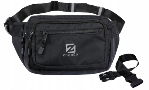 Zhaoco nerka biodrowa nerka typu bumbag z 4 kieszeniami czarna