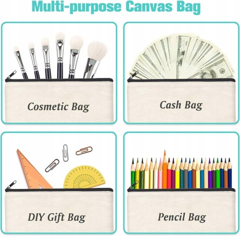 Płócienne kosmetyczki Piórniki SIMEIXIszt.12 21x12 cm