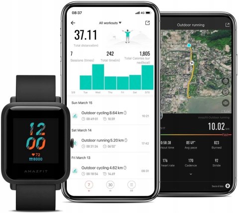 Smartwatch Amazfit Bip S czarny