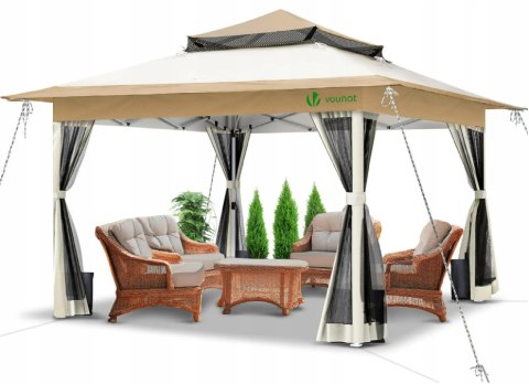 Altana z siatką Vounot 360 x 360 x 360cm tworzywo sztuczne