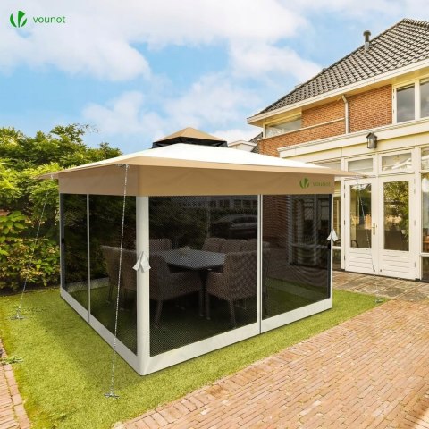 Altana z siatką Vounot 360 x 360 x 360cm tworzywo sztuczne