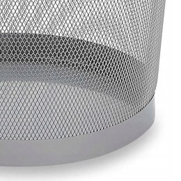 Kosz na śmieci metalowy Detectalia 10 l srebrny