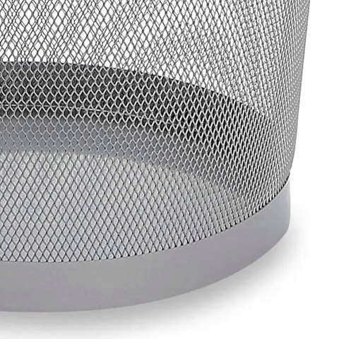 Kosz na śmieci metalowy Detectalia 10 l srebrny