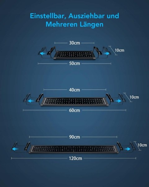 Oświetlenie LED do akwarium Tccbac 18W 90-120cm