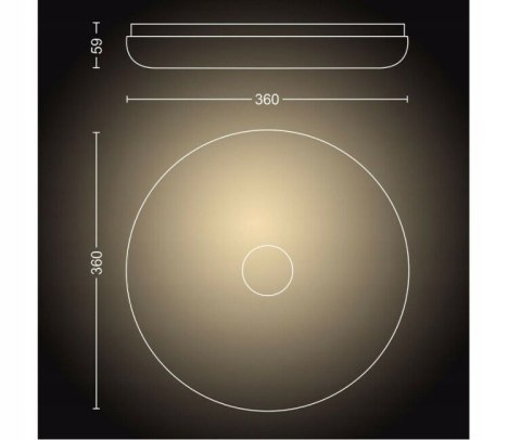 PHILIPS HUE STRUANA ŁAZIENKOWA LAMPA SUFITOWA 27W