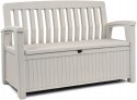 Skrzynia ławka ogrodowa Keter Hudson Patio Bench White 227L