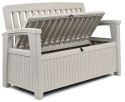 Skrzynia ławka ogrodowa Keter Hudson Patio Bench White 227L