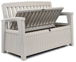 Skrzynia ławka ogrodowa Keter Hudson Patio Bench White 227L