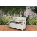 Skrzynia ławka ogrodowa Keter Hudson Patio Bench White 227L