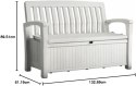 Skrzynia ławka ogrodowa Keter Hudson Patio Bench White 227L