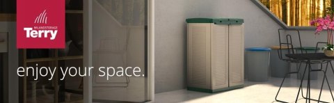 Szafka do segregacji odpadów TERRY ECOCAB 3330L 3 drzwiowa szara