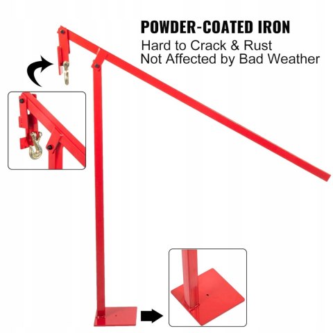 Wyciągacz słupków w kształcie litery T VEVOR 110 x 15 x 15 cm z łańcuchem