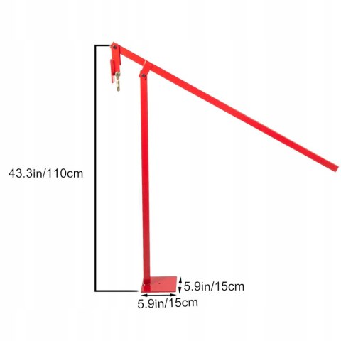 Wyciągacz słupków w kształcie litery T VEVOR 110 x 15 x 15 cm z łańcuchem