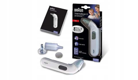 Termometr elektroniczny Braun ThermoScan3 IRT3030 biały