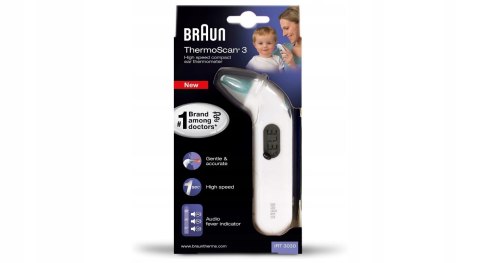Termometr elektroniczny Braun ThermoScan3 IRT3030 biały