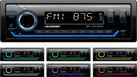 Blaupunkt BPA1124DAB BT DAB Radio samochodowe AUX USB Bluetooth VarioColor